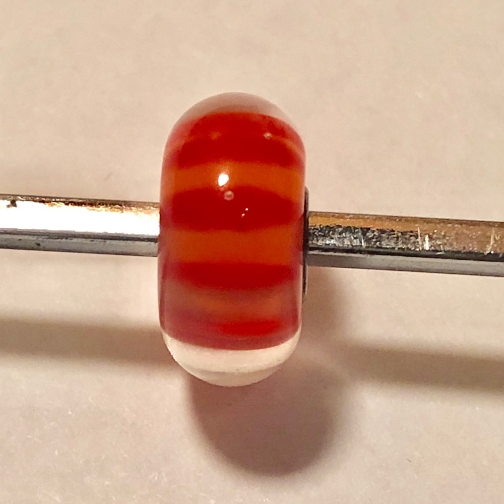 Trollbeads Red Stripe Glass Bead